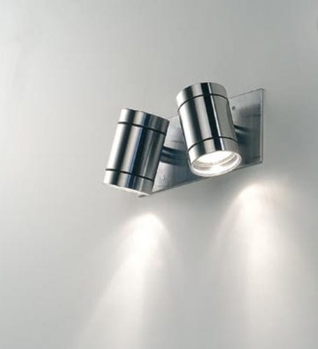 Современный настенный светильник - MAX 2-IN - BEL-LIGHTING / TERZO-LIGHT - для наружного применения / из нержавеющей стали / из стекла