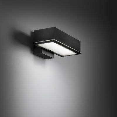 Современный настенный светильник - SQUADRA D - BEL-LIGHTING / TERZO-LIGHT - для наружного применения / из алюминия / из стекла