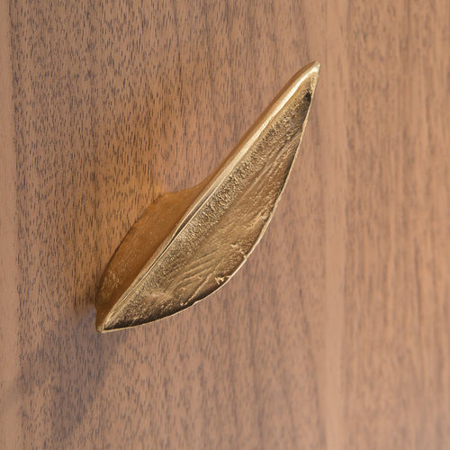 Современная круглая ручка для мебели - LEAF - Objet Insolite - классическая / из бронзы