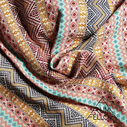 Обивочная ткань - HOLMUL HAND WOVEN  - F. SCHUMACHER & CO. - c геометрическим рисунком / из хлопка / ткацкое производство
