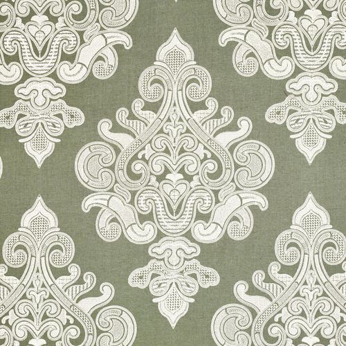 Обивочная ткань - ANGKOR EMBROIDERY   - F. SCHUMACHER & CO. - дамасская / из полиэстера / из льна