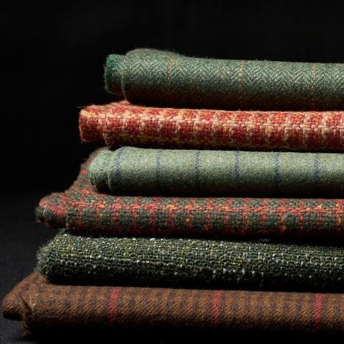 Обивочная ткань - THOMPSON MERINO WINDOWPANE    - F. SCHUMACHER & CO. - настенная / в клетку / из шерсти