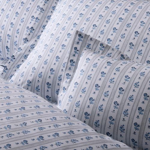 Чехол для теплого одеяла из хлопка - CABANON STRIPE   - F. SCHUMACHER & CO. - в цветочек / в полоску