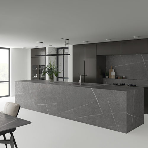 Рабочая поверхность из керамогранита - SENDA ITOP GRIS NATURAL - INALCO - для кухни / для ванной комнаты / для наружного применения