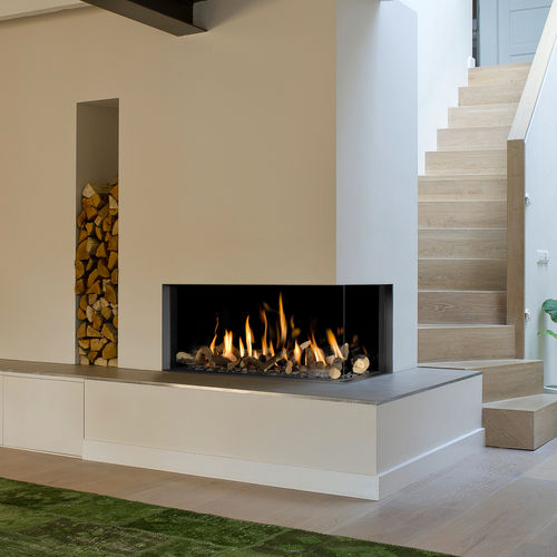Газовый камин - CORNER BELL 3 - Bellfires - встраиваемый / угловой / с закрытой топкой