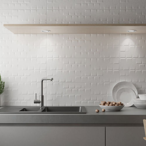 Плитка из керамики - PURE - PERONDA CERAMICAS - рельефная / гладкая / для интерьера