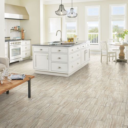 Напольное покрытие из восстановленного камня - KALLA TRAVERTINE  - Armstrong flooring - для интерьера / для гостиной / для домашнего использования