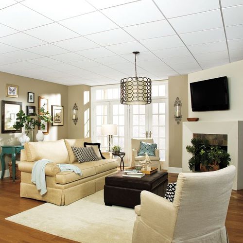 Подвесной потолок из минерального волокна - BRIGHTEX  - Armstrong ceilings - USA - из плит / для кухни / для домашнего кинотеатра