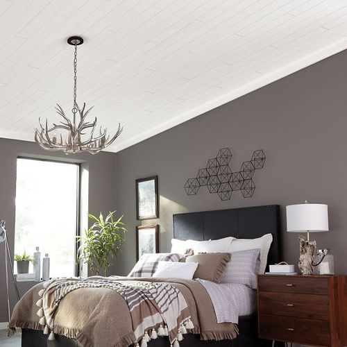 Подвесной потолок из МДФ - WOODHAVEN WOVEN  - Armstrong ceilings - USA - из реек / для столовой / для спальни
