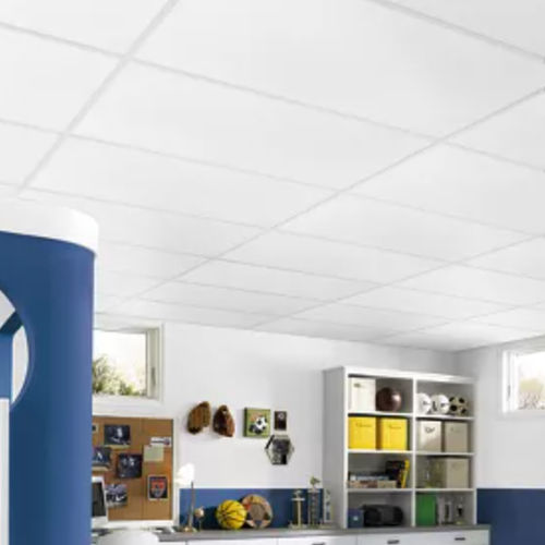Подвесной потолок из стекловолокна - PEBBLE  - Armstrong ceilings - USA - из плит / для спальни / для интерьера