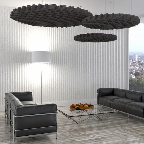 Подвесной потолок из ПЭТФ - CLARIO CLOUD CIRCLE - Armstrong ceilings - USA - из фетра / островной / для офиса