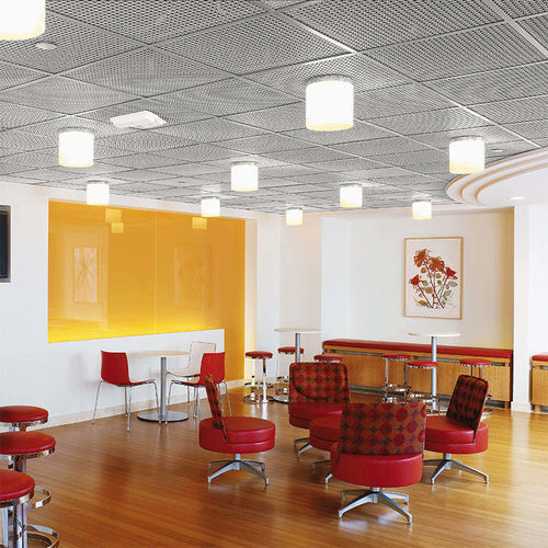 Подвесной потолок из металлической сетки - WORKS&trade; MESH WOVEN WIRE - Armstrong ceilings - USA - из панелей / для офиса / для внутреннего применения