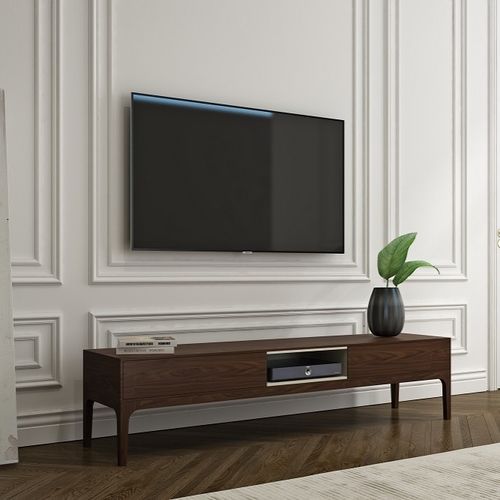 Современная тумба под телевизор - ARIA TV UNIT - Rapsel International Srl - с выдвижными ящиками / из дуба / из орехового дерева