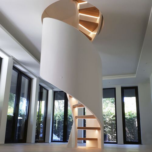 Спиральная лестница - TORNADO SPIRAL LED - Siller Stairs - с деревянными ступеньками / для бытового использования / современная