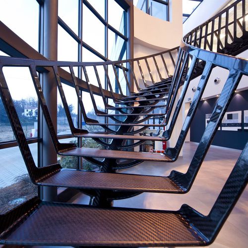 Спиральная лестница - CARBON - Siller Stairs - для профессионального использования / уникальный дизайн / с центральным косоуром