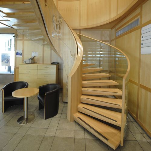 Спиральная лестница - EUROPA ART - Siller Stairs - с деревянными ступеньками / деревянная конструкция / для профессионального использования
