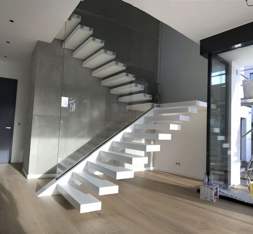 Лестница с поворотом на 180° - GO UP - Siller Stairs - со ступеньками из композита / стальная конструкция / для бытового использования