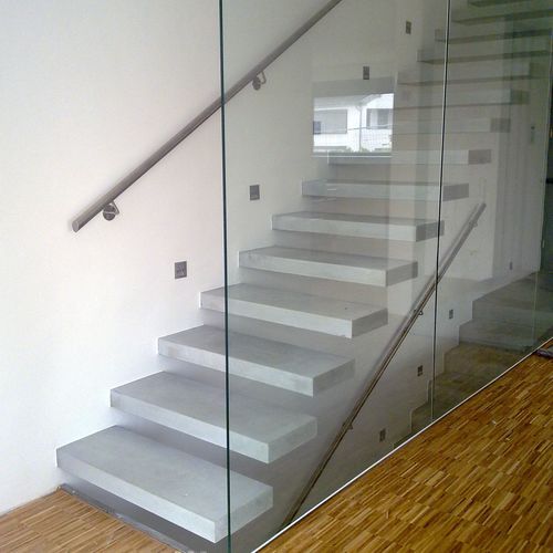 Прямая лестница - CONCRETE-DESIGN - Siller Stairs - с бетонными ступеньками / для бытового использования / современная