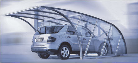 Навес для автомобиля из алюминия - CARPORT - VÖROKA