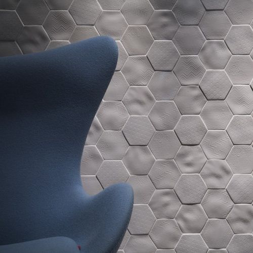 Плитка из фарфора - ABSOLUTE : SELENE - JOHNSON TILES - рельефная / для интерьера / настенная