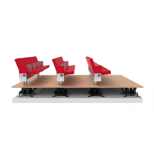 Современное кресло для аудитории - MUTASUB - Figueras International Seating - из кожи / из стали / складное