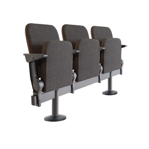 Современное кресло для аудитории - MINISPACE 5067 FIX - Figueras International Seating - из пенополиуретана / из литого алюминия / складное