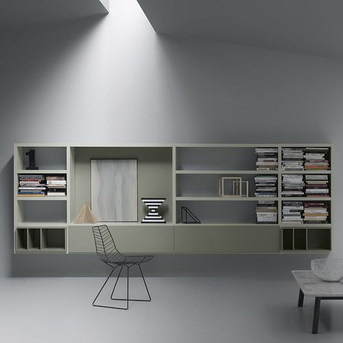 Настенный книжный шкаф - BOX 12 - md house - современный / из лакированной древесины