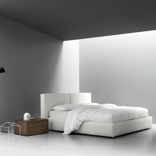 Двуспальная кровать - FLEX - md house - современная / обитая / с изголовьем