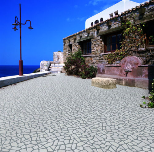 Уличная плитка из бетона - OPING WHITE TUMBLED - MASPE PAVINGS - из восстановленного камня / для наружного применения / для пешеходных переходов