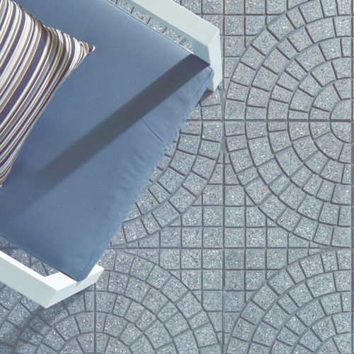 Уличная плитка из бетона - GREY KARST CIRCULAR PAVÉ - MASPE PAVINGS - из восстановленного камня / для наружного применения / для пешеходных переходов