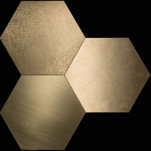 Шестиугольная плитка - CHARME COLLECTION - BRASS - Planium - из металла / полированная / естественная отделка