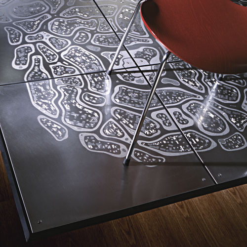 Плитка из нержавеющей стали - SM01 SISTEMAMEN LASER CUT AND ENGRAVING - Planium - полированная / глянцевая / рельефная