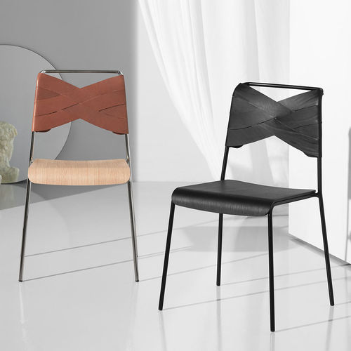 Современный cтул - TORSO - DESIGN HOUSE STOCKHOLM - для интерьера / из кожи / из фанерованной древесины