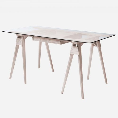 Рабочий стол скандинавский дизайн - ARCO - DESIGN HOUSE STOCKHOLM - из цельной древесины / из стекла / для офиса