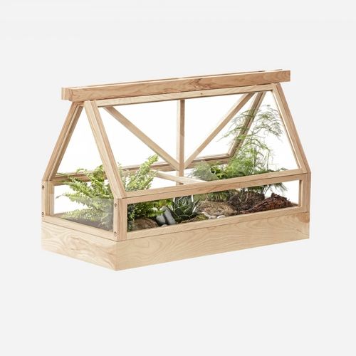 Кадка для садовых растений из ясеня - GREENHOUSE  - DESIGN HOUSE STOCKHOLM - из металла / из стекла / прямоугольная