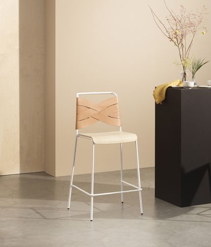 Современный барный стул - TORSO - DESIGN HOUSE STOCKHOLM - для интерьера / из кожи / из фанерованной древесины