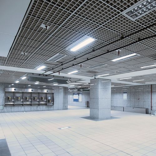 Подвесной потолок из крашеного алюминия - BASE 4 – T15 - Atena spa - из панелей / для конференц-зала / для интерьера