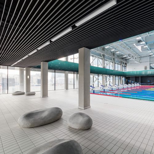 Акустический баффл из крашеного алюминия - V  - Atena spa - подвесной / прямоугольный / декоративный