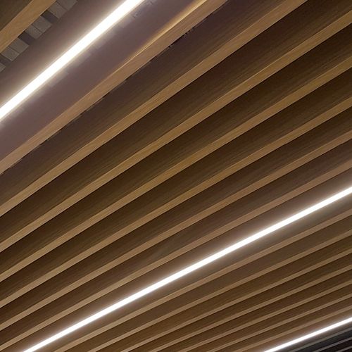 Акустический баффл из крашеного алюминия - LIGHTING - Atena spa - потолочный / прямоугольный / декоративный