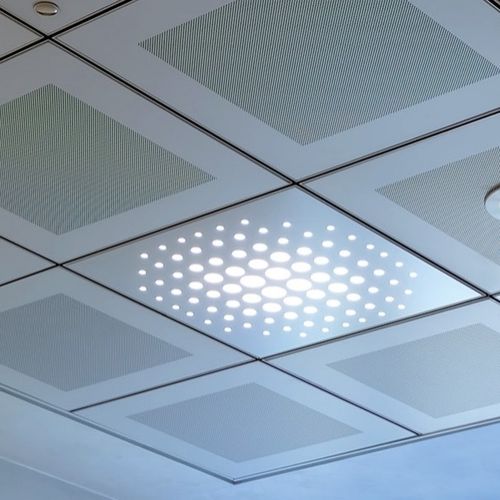 Подвесной потолок из алюминия - 15 LINEAR DESIGN EASY LINE - Atena spa - из стали / из плит / из панелей