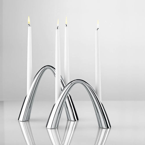 Подсвечник из полированной нержавеющей стали - TWILIGHT - STELTON