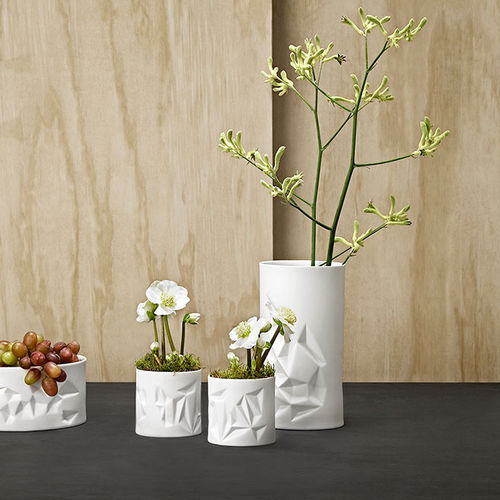 Современная ваза - STELLA - STELTON - из фарфора / белая