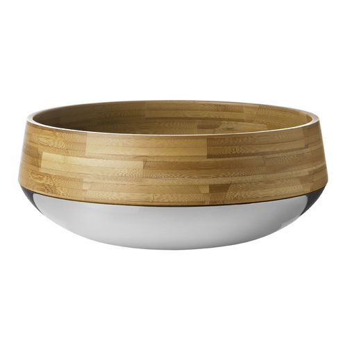 Салатница из нержавеющей стали - KONTRA - STELTON - из бамбука