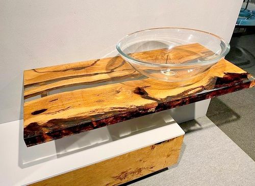 Столешница для раковины из дерева - WASHBASIN - ANTICO TRENTINO DI LUCIO SRL - по индивидуальному заказу