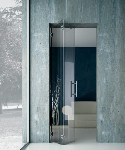 Дверная система скольжения - SOFFIETTINO L-2600 - METALGLAS - для стеклянной двери