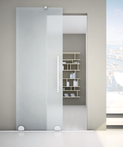 Дверная система скольжения - ROLLING NAKED R-1200 - METALGLAS - для стеклянной двери