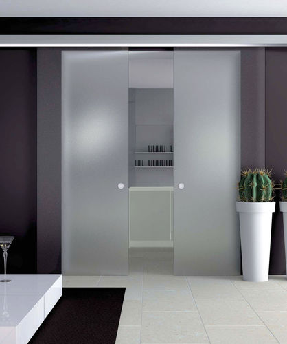 Дверная система скольжения - EASY V-1000 EASY 80 V-1100  - METALGLAS - для стеклянной двери