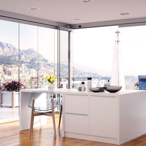 Раздвижное и и складываемое панорамное окно - BALCONGLAS PARK FALCE - METALGLAS - из алюминия