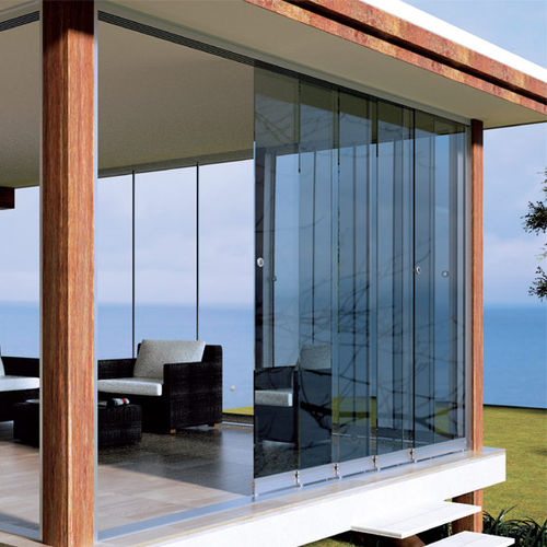 Телескопическое панорамное окно - LG-100 LOGGIAGLAS - METALGLAS - из алюминия