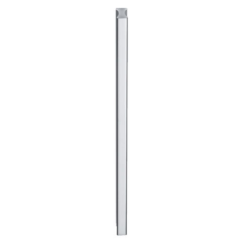 Стационарная дверная ручка для стеклянной двери - POR-0408 V - METALGLAS - из алюминия / современная / хромированная